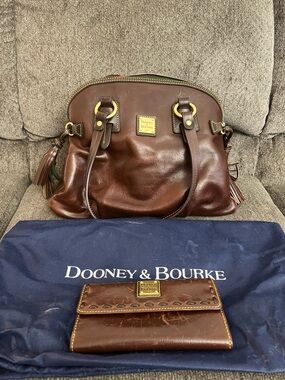 Dooney & Bourke Toledo Domed Shoulder Bag in Chestnut